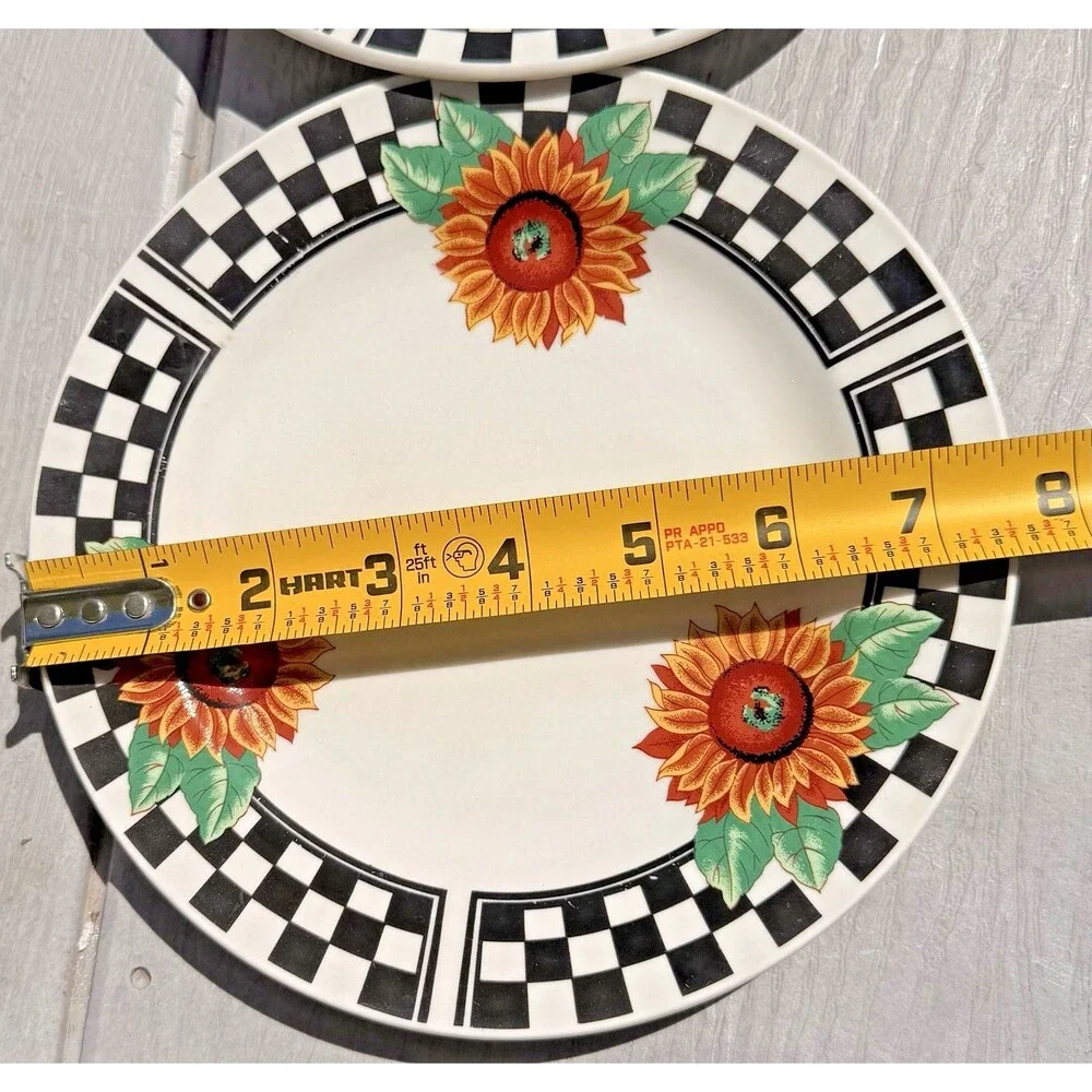 Tabletops Unlimited Sunny Pattern Plates Set of 6 - 7.5